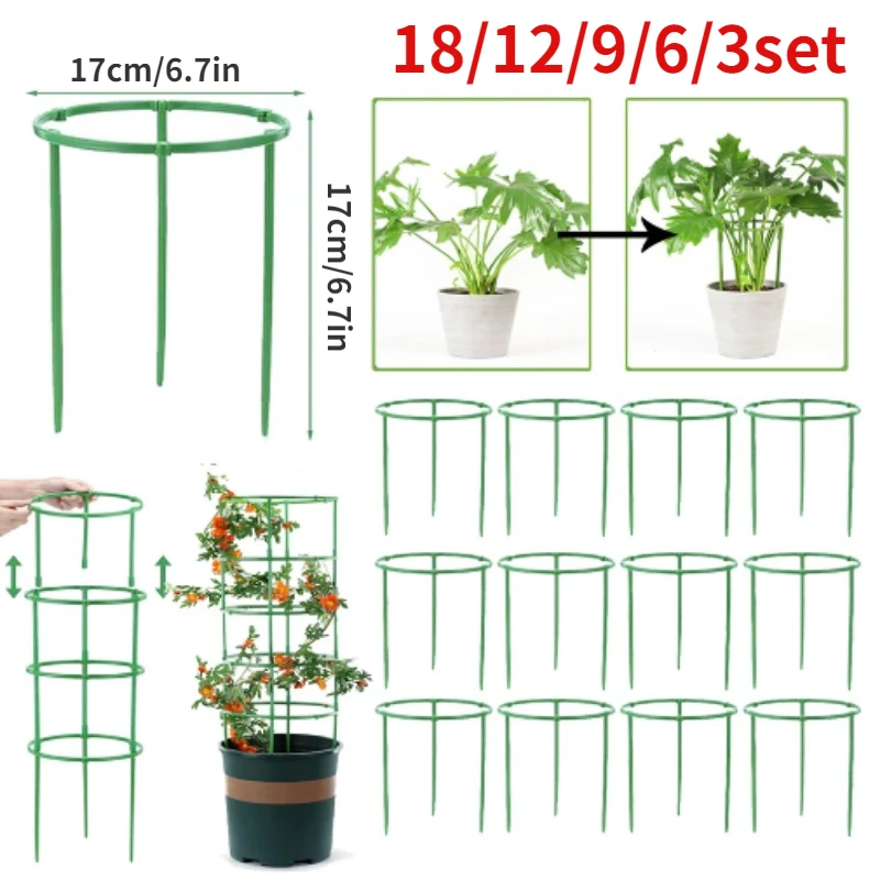 Terracotta Pot - Tomato Cages Trellis Plastic Column Vine