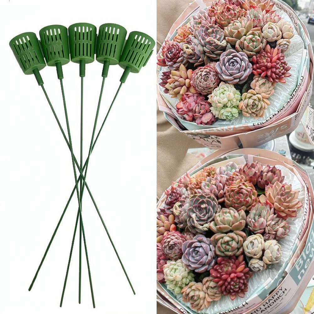 Plastic Succulent Flower Holde - Plant Support Stake 评论和价格