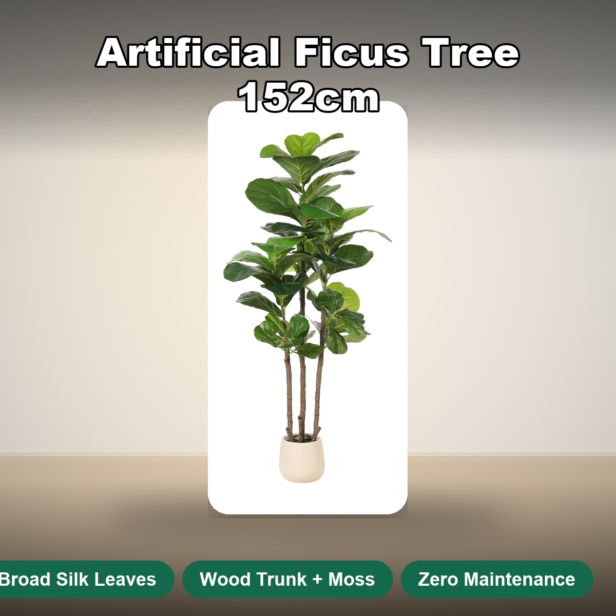 Artificial Ficus Tree 152cm Fa - Fiddle Leaf Fig 评论和价格