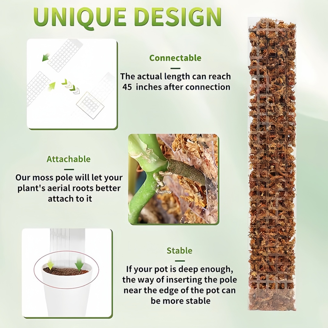 Moss Pole Plastic Plant Stand  - Plant Support Stake 评论和价格