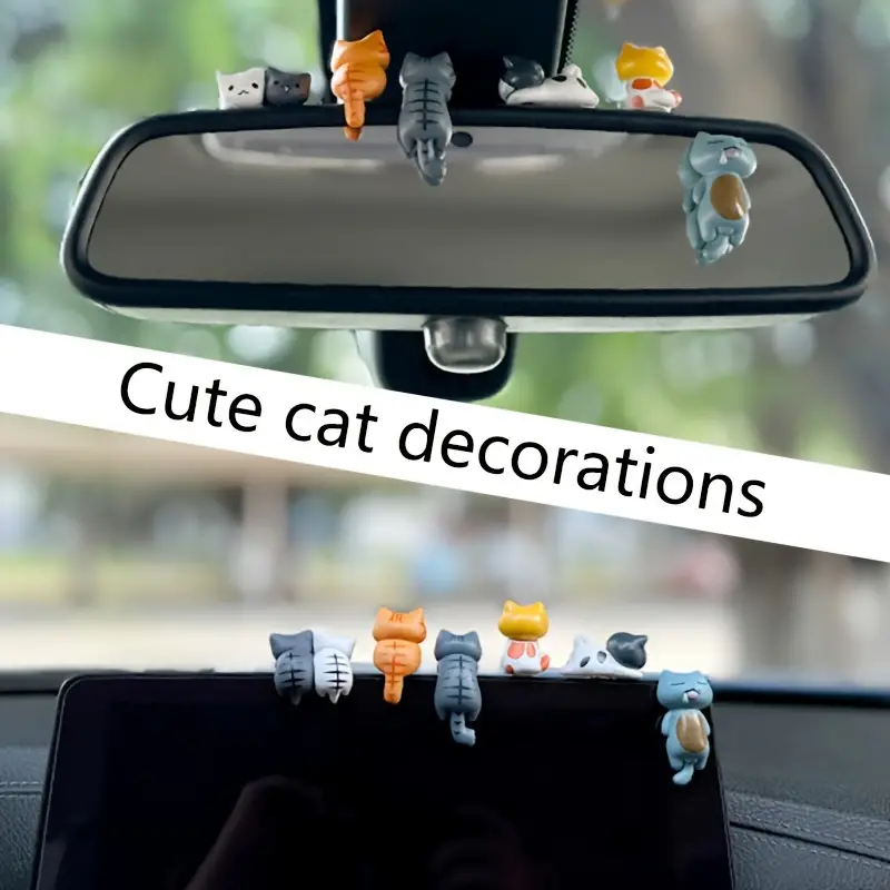 6pcs PVC Cartoon Cat Figurines - Pothos 评论和价格