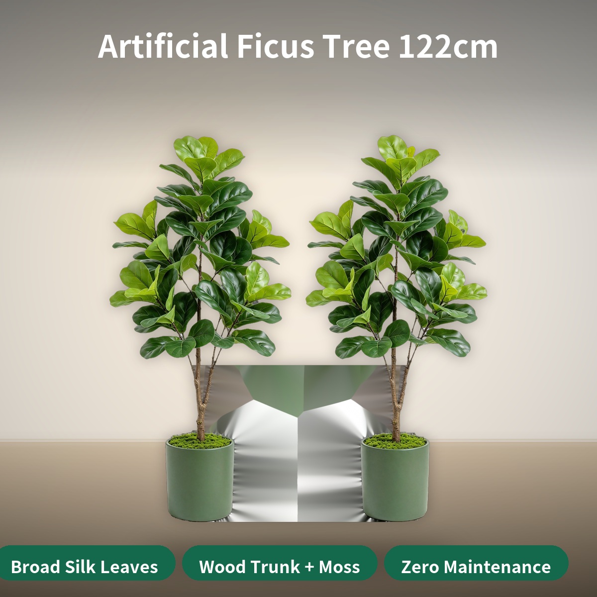 Artificial Ficus Tree 122cm Se - Fiddle Leaf Fig 评论和价格