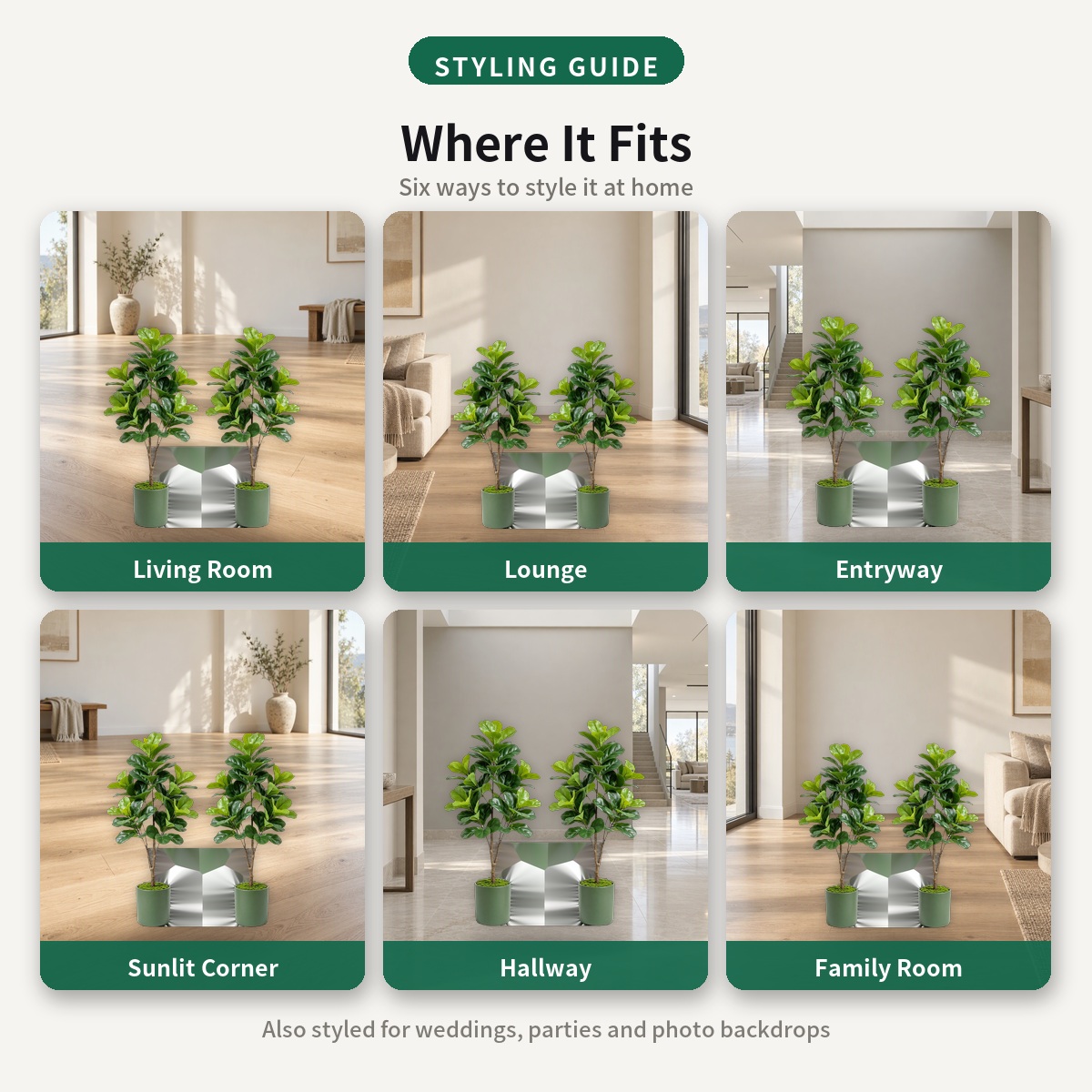 Artificial Ficus Tree 122cm Se - Fiddle Leaf Fig 评论和价格